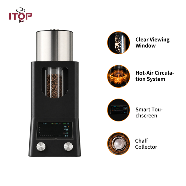 HCBR200 200g Smart Hot-Air Coffee Roaster with PID & Profile Control,Commercial Coffee Equipment Supplier & OEM Partner | ITOP Café,HCBR200 200g Smart Hot-Air Coffee Roaster | ITOP Café