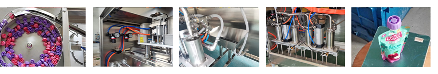 360 view ZLD-B spout pouch filling and capping machine