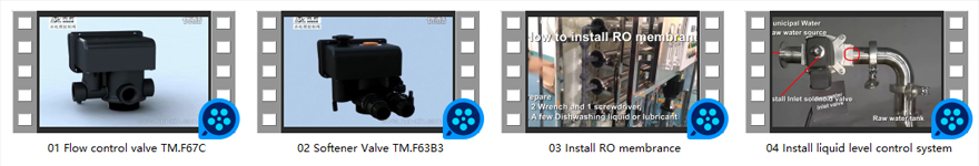 Guide video of drinking water RO (reverse osmosis) treatment system