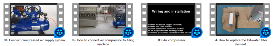 Guide videos of piston air compressor unit