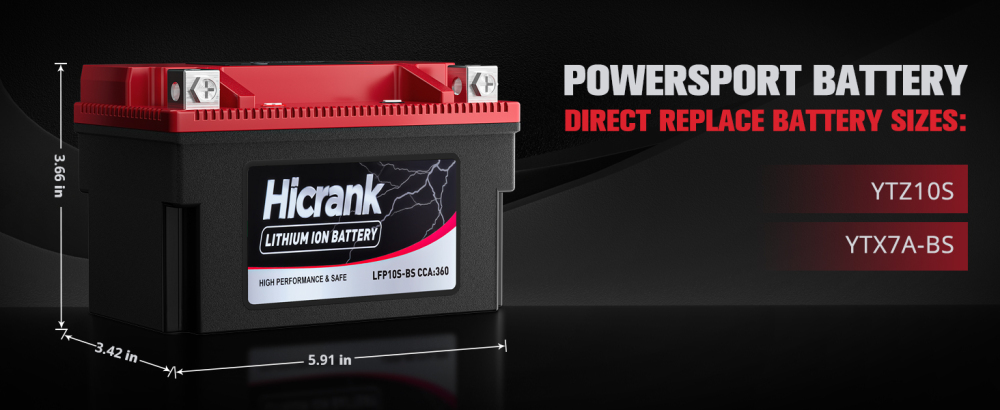YTZ10S lithium battery 12V 6Ah 360CCA LiFePO4 motorcycle battery Honda KTM Yamaha Harely power sports battery suitable for ATV, UTV, scooter, motorcycle off-road race, lawn mower, jet skiing, motorcycle