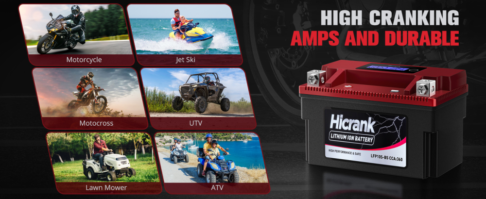YTZ10S lithium battery 12V 6Ah 360CCA LiFePO4 motorcycle battery Honda KTM Yamaha Harely power sports battery suitable for ATV, UTV, scooter, motorcycle off-road race, lawn mower, jet skiing, motorcycle