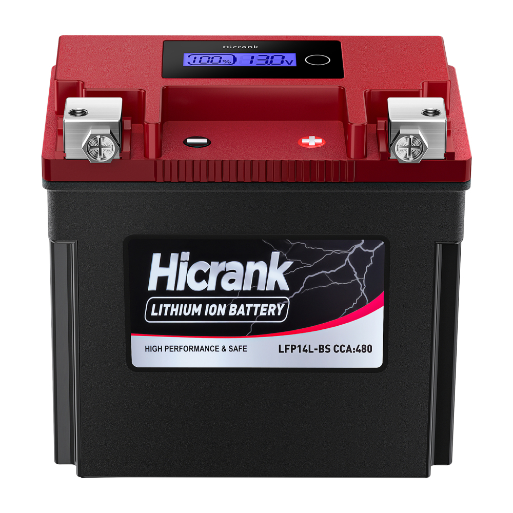 YTX14L-BS (GYZ16HL) lithium battery 12V 8Ah 480CCA LiFePO4 motorcycle battery Honda KTM Yamaha Harely power sports battery suitable for ATV, UTV, scooter, motorcycle off-road race, 4-wheel, four-wheel, horseback riding lawn mower