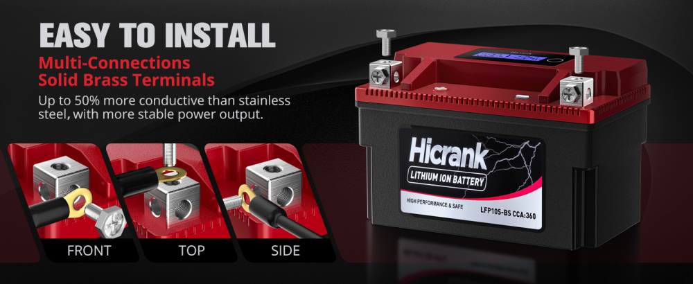 YTZ10S lithium battery 12V 6Ah 360CCA LiFePO4 motorcycle battery Honda KTM Yamaha Harely power sports battery suitable for ATV, UTV, scooter, motorcycle off-road race, lawn mower, jet skiing, motorcycle