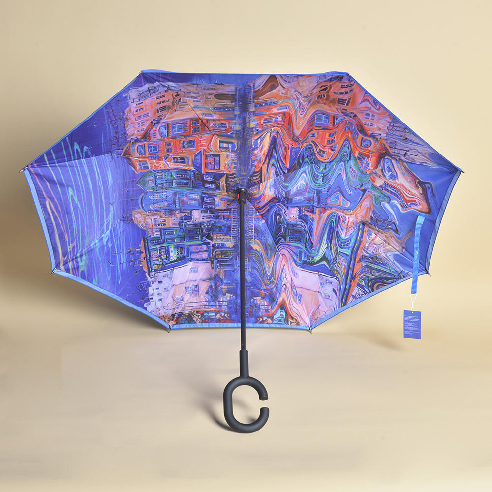 Umbrellas supplier wholesale inverse magic flower paraguas city souvenirs reverse inverted portable umbrella