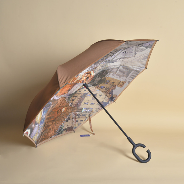 Umbrellas supplier wholesale inverse magic flower paraguas city souvenirs reverse inverted portable umbrella