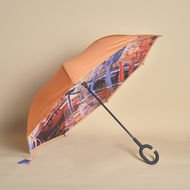 Umbrellas supplier wholesale inverse magic flower paraguas city souvenirs reverse inverted portable umbrella