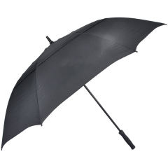 Promotional custom Logo printing trolley red and black golf Umbrella windproof