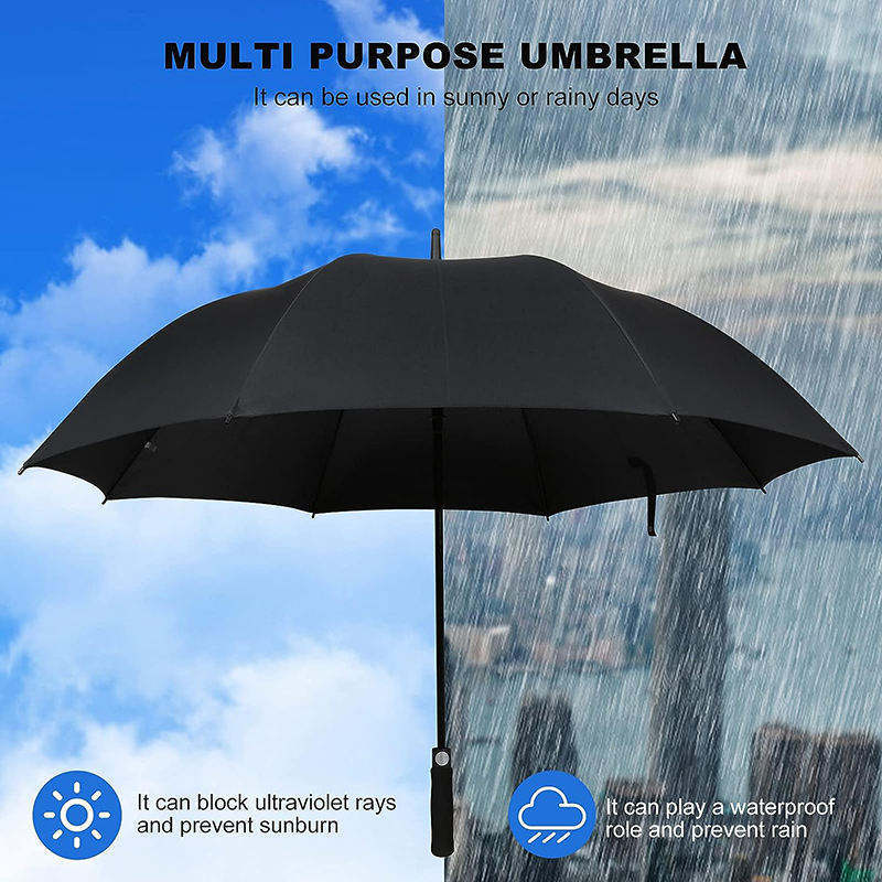 Promotional custom Logo printing trolley red and black golf Umbrella windproof