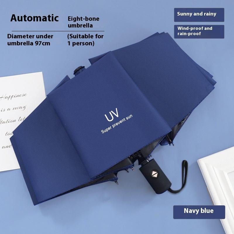 Wholesale printed UV Super Prevent Sun Cheap Polyester Pongee 3 folding Foldable Anti-UV Umbrella