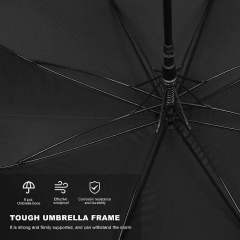 Promotional custom Logo printing trolley red and black golf Umbrella windproof