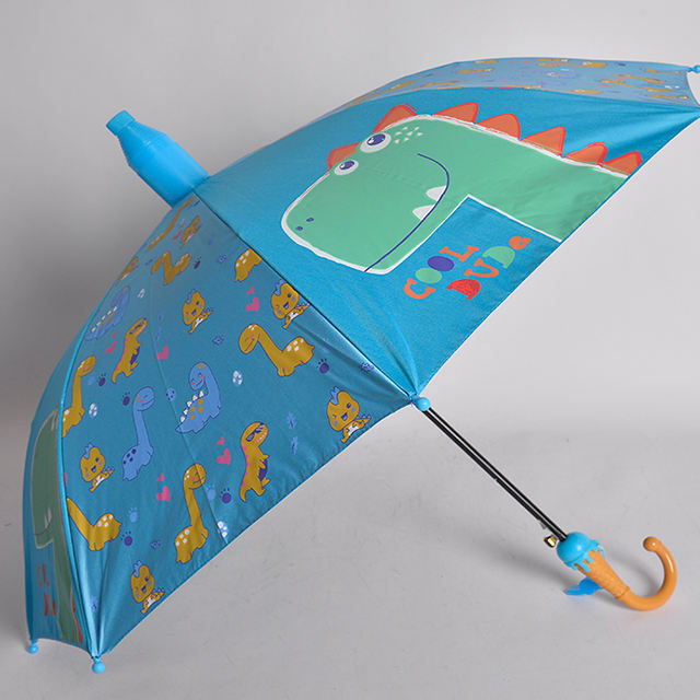 Customized UV Coating design anti dripping safety round corner umbrella Children Cute character Carton Kids cheap Umbrella