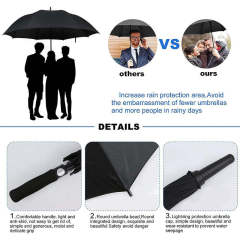 Promotional custom Logo printing trolley red and black golf Umbrella windproof