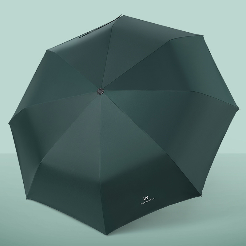 Wholesale printed UV Super Prevent Sun Cheap Polyester Pongee 3 folding Foldable Anti-UV Umbrella