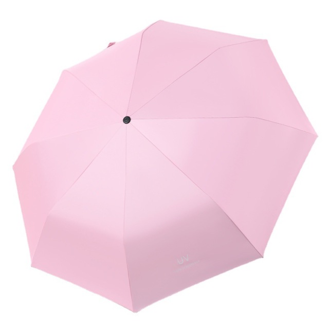 Wholesale printed UV Super Prevent Sun Cheap Polyester Pongee 3 folding Foldable Anti-UV Umbrella