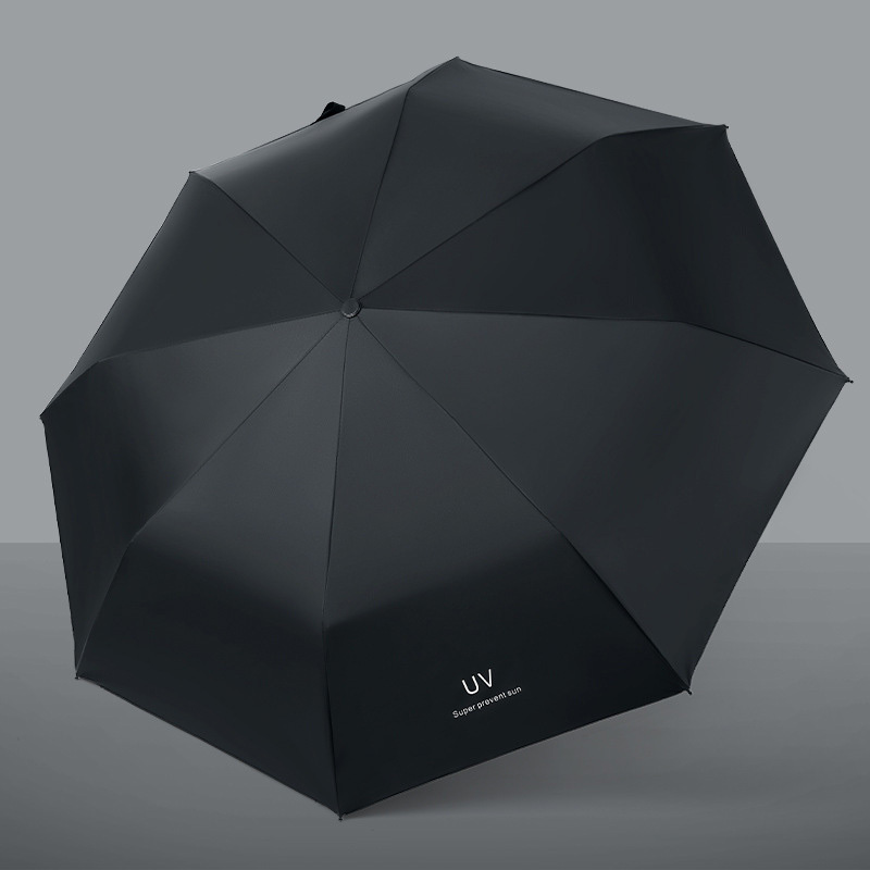 Wholesale printed UV Super Prevent Sun Cheap Polyester Pongee 3 folding Foldable Anti-UV Umbrella