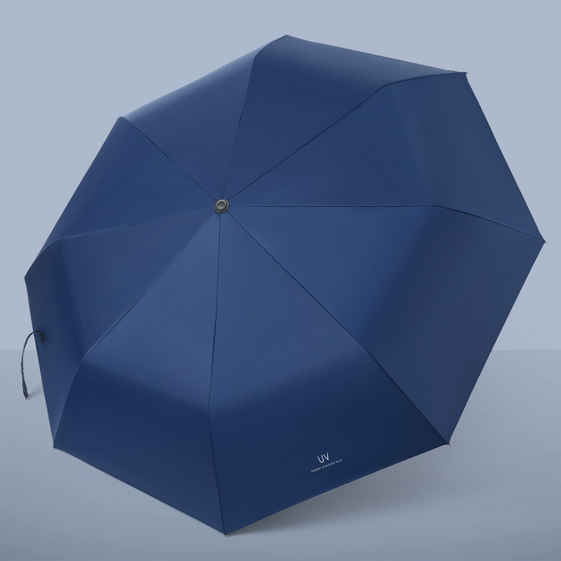 Wholesale printed UV Super Prevent Sun Cheap Polyester Pongee 3 folding Foldable Anti-UV Umbrella