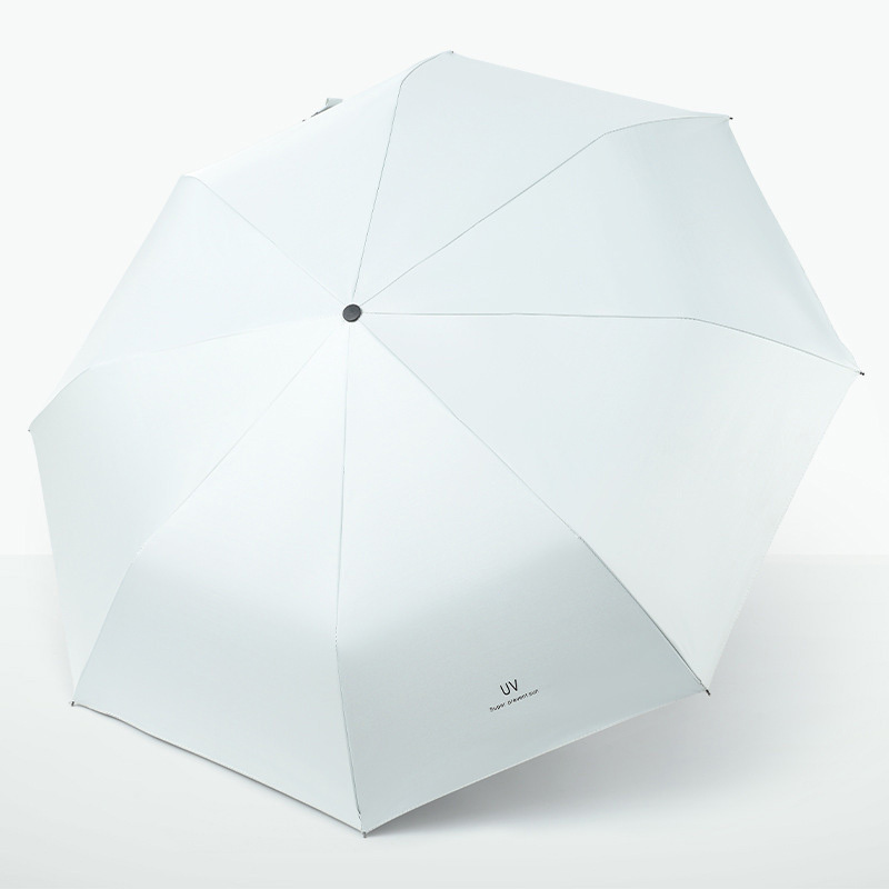 Wholesale printed UV Super Prevent Sun Cheap Polyester Pongee 3 folding Foldable Anti-UV Umbrella