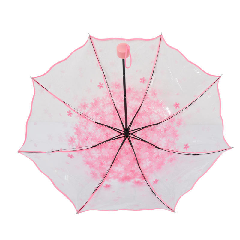 Promotional Uv Protection Mini Portable 5 Fold Cute Cartoon Design Children Straight Umbrella Manual Child Kid Umbrella