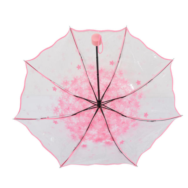 Promotional Uv Protection Mini Portable 5 Fold Cute Cartoon Design Children Straight Umbrella Manual Child Kid Umbrella