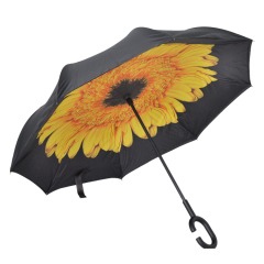 magic flower paraguas  paraplui C handle Reverse Upside-Down Double Layer Inverted Umbrella