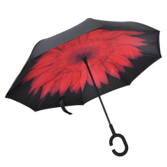 magic flower paraguas  paraplui C handle Reverse Upside-Down Double Layer Inverted Umbrella
