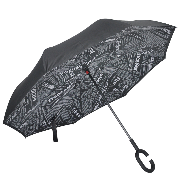 magic flower paraguas  paraplui C handle Reverse Upside-Down Double Layer Inverted Umbrella