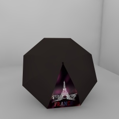 Black souvenirs paraguas gift automatic foldable city souvenirs umbrella