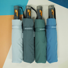 3 Folding Automatic Mechanical Handle Black Coat Windproof Large Umbrella for LOGO Rain Windproof Sun Protection