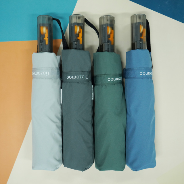 3 Folding Automatic Mechanical Handle Black Coat Windproof Large Umbrella for LOGO Rain Windproof Sun Protection