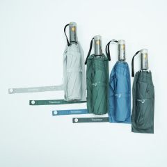 3 Folding Automatic Mechanical Handle Black Coat Windproof Large Umbrella for LOGO Rain Windproof Sun Protection