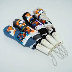 Wholesale Large Auto Open Close Windproof Travel Wide 3 Foldable backpack Umbrella