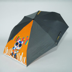 Wholesale Large Auto Open Close Windproof Travel Wide 3 Foldable backpack Umbrella