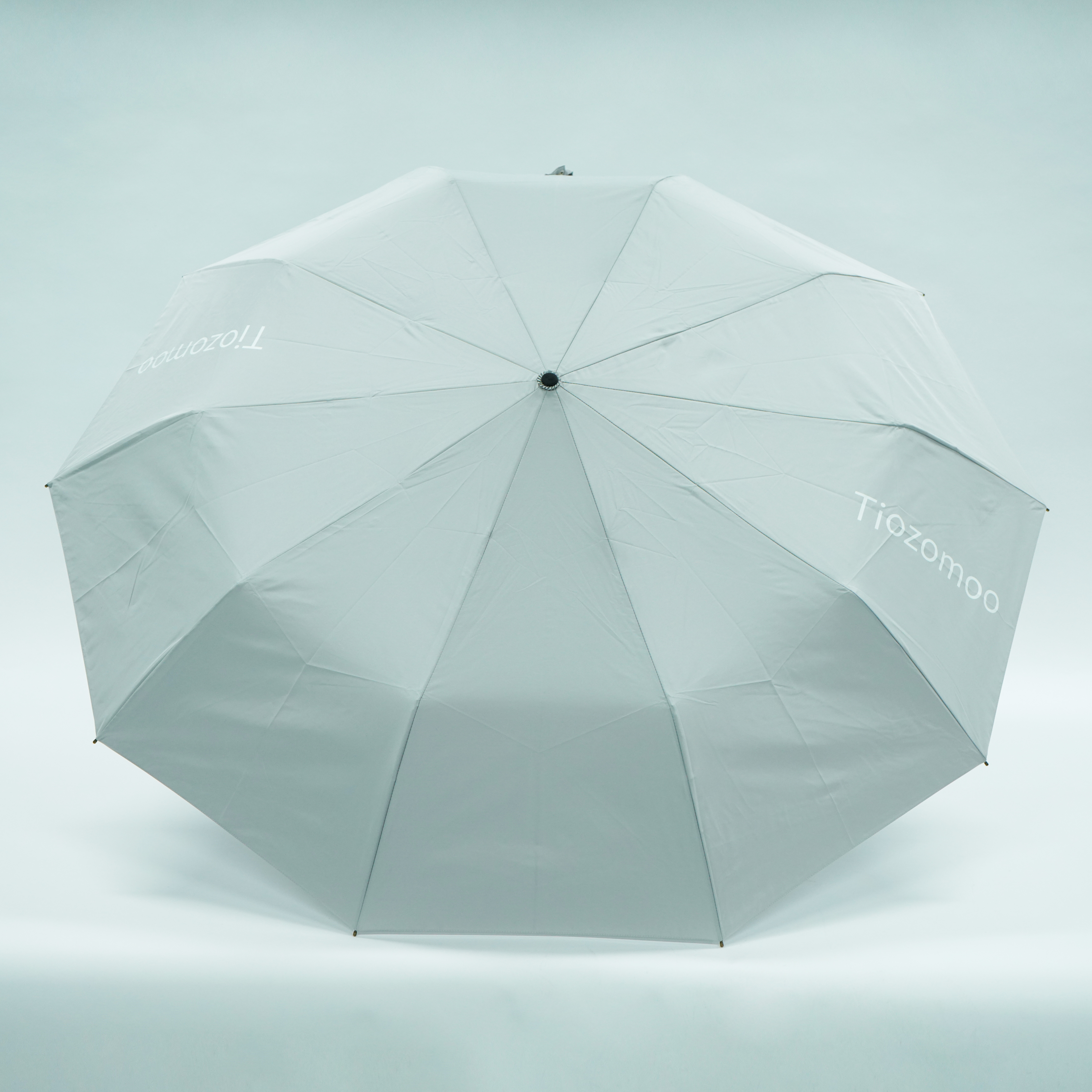 Tiozomoo Factory Sun Advertising Customized Logo Wooden Handle windproof 8 ribs 260T Pongee Umbrellas for adults