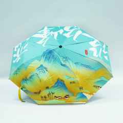 Business hot summer wedding souvenirs promo gift mini fan and umbrella gift set for guests girlfriends birthday party boys gift