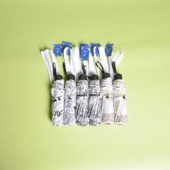 Allover Pattern Design Printed Manual 3 Fold Super Mini Umbrella with Shopping bag set