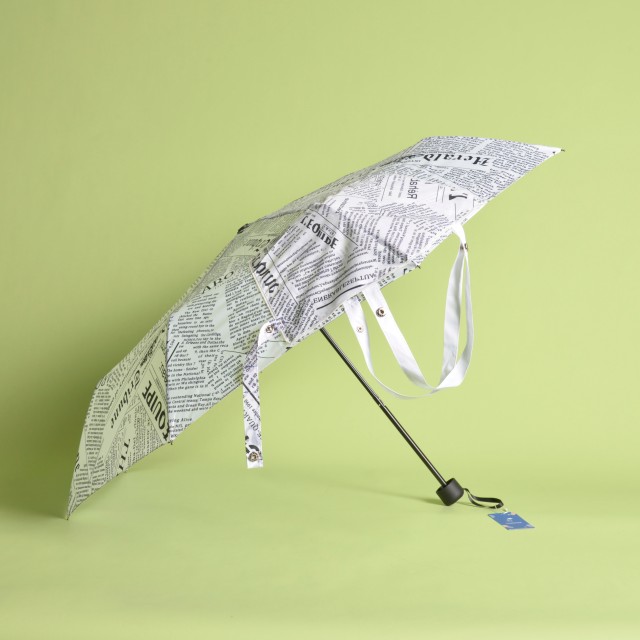 Allover Pattern Design Printed Manual 3 Fold Super Mini Umbrella with Shopping bag set