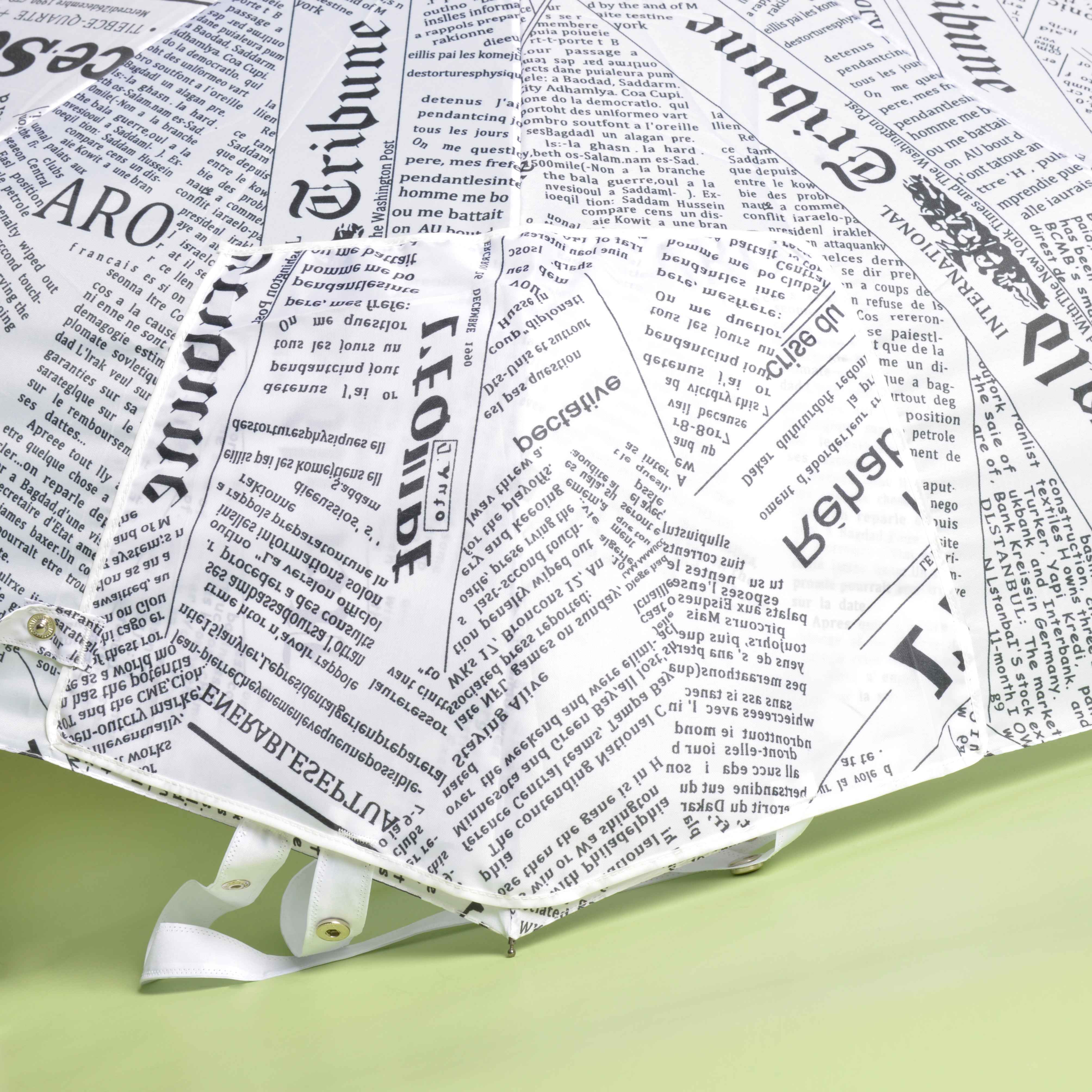Allover Pattern Design Printed Manual 3 Fold Super Mini Umbrella with Shopping bag set
