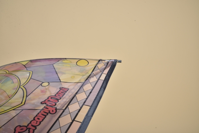 Transparent POE Straight Umbrella Clear Umbrella With Retro Palace Style Stained Glass Printing Support Custom Logo