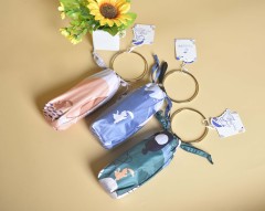 Windproof Portable Bracelet Umbrellas 5-Folding UV Protection Parasol With Ring Stick Rainy Sun Vinyl Compact Umbrella