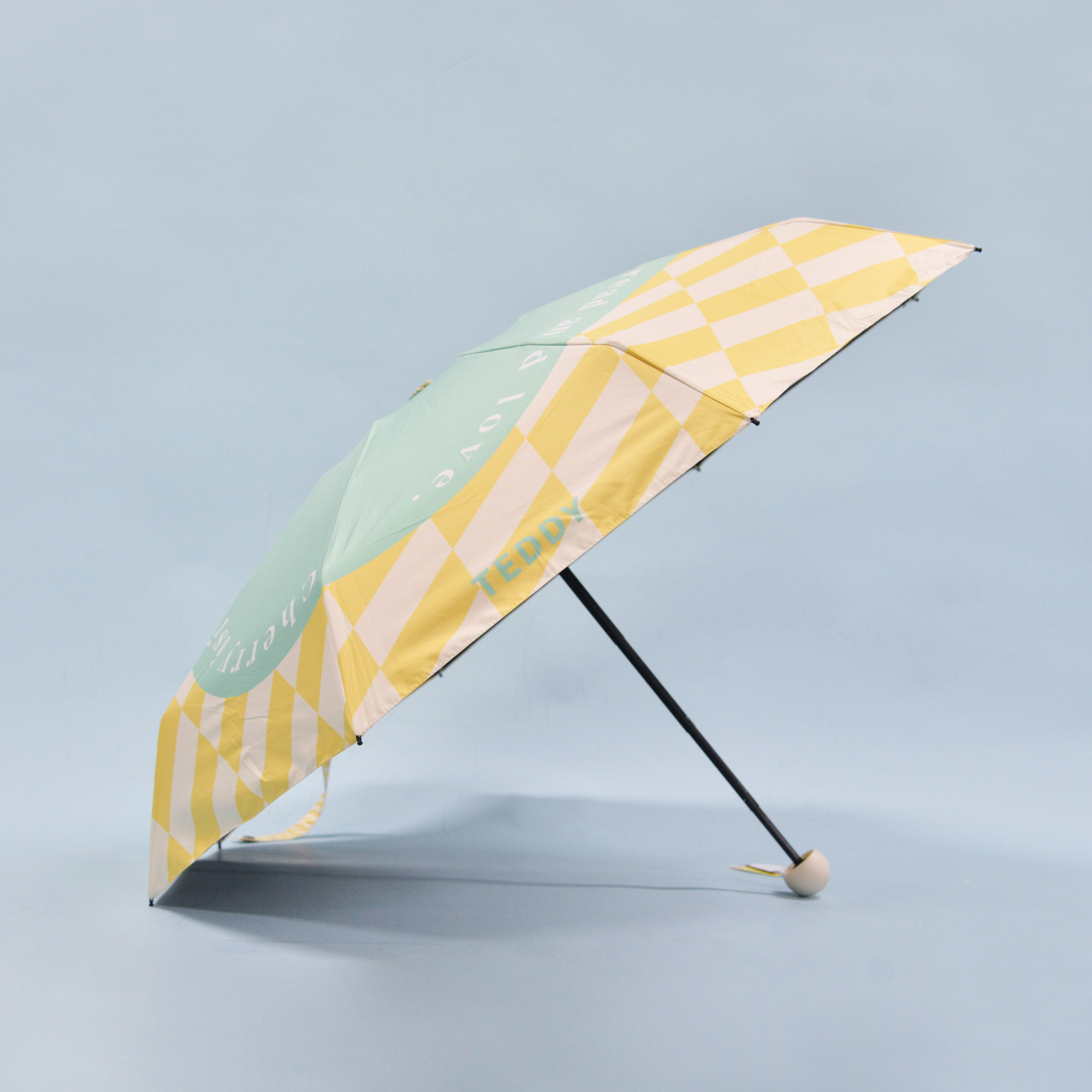 Custom Logo Mini Anti UV Paraguas Rain Sun Umbrella Windproof Folding Portable Women Children Umbrellas for the Rain
