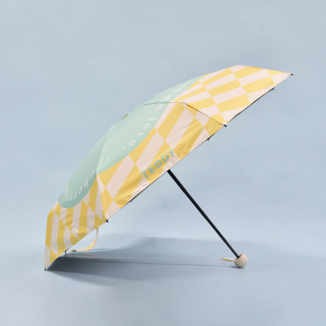 Custom Logo Mini Anti UV Paraguas Rain Sun Umbrella Windproof Folding Portable Women Children Umbrellas for the Rain