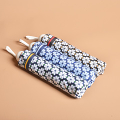 Ultra Lightweight And Portable Floral Printed Black Coating Umbrella For Women's UV Umbrella
