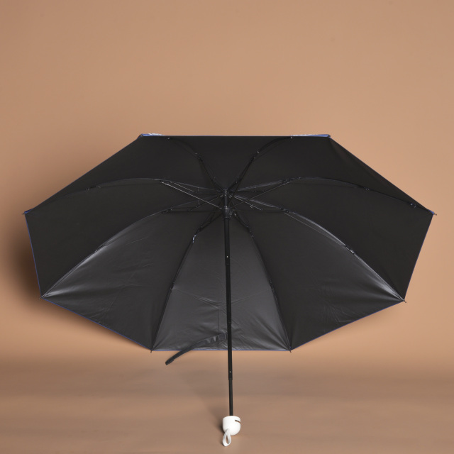 Ultra Lightweight And Portable Floral Printed Black Coating Umbrella For Women's UV Umbrella