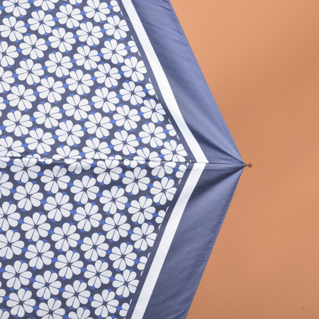 Ultra Lightweight And Portable Floral Printed Black Coating Umbrella For Women's UV Umbrella