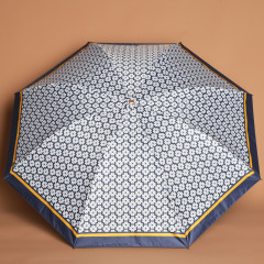 Ultra Lightweight And Portable Floral Printed Black Coating Umbrella For Women's UV Umbrella