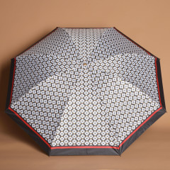 Ultra Lightweight And Portable Floral Printed Black Coating Umbrella For Women's UV Umbrella