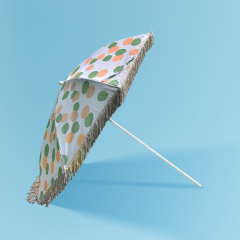 Wholesale Customized Portable premium solar carrying bag Fringe beach umbrella with tassels