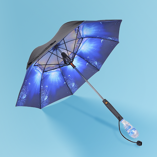 summer cooling usb battery charge umbrella with fan and water spray