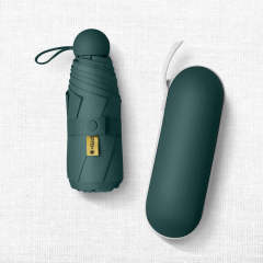 Factory Direct Supply Capsule UV Mini Umbrella Pocket with Logo for Customization
